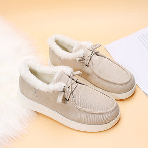 Dame Sko – Fløjl, Faux Fur-Foret, Snørebånd, Casual Vinterstil-82593-58591ec1-41ef-46e9-838a-e0c53b8d0cd6