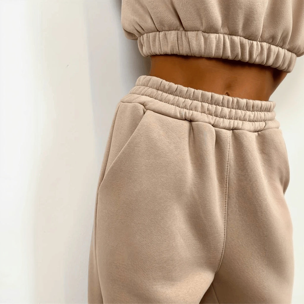 Aktivt Sæt med Kvart Lynlås og Høj Krave