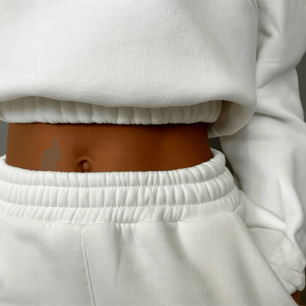 Aktivt Sæt med Kvart Lynlås og Høj Krave