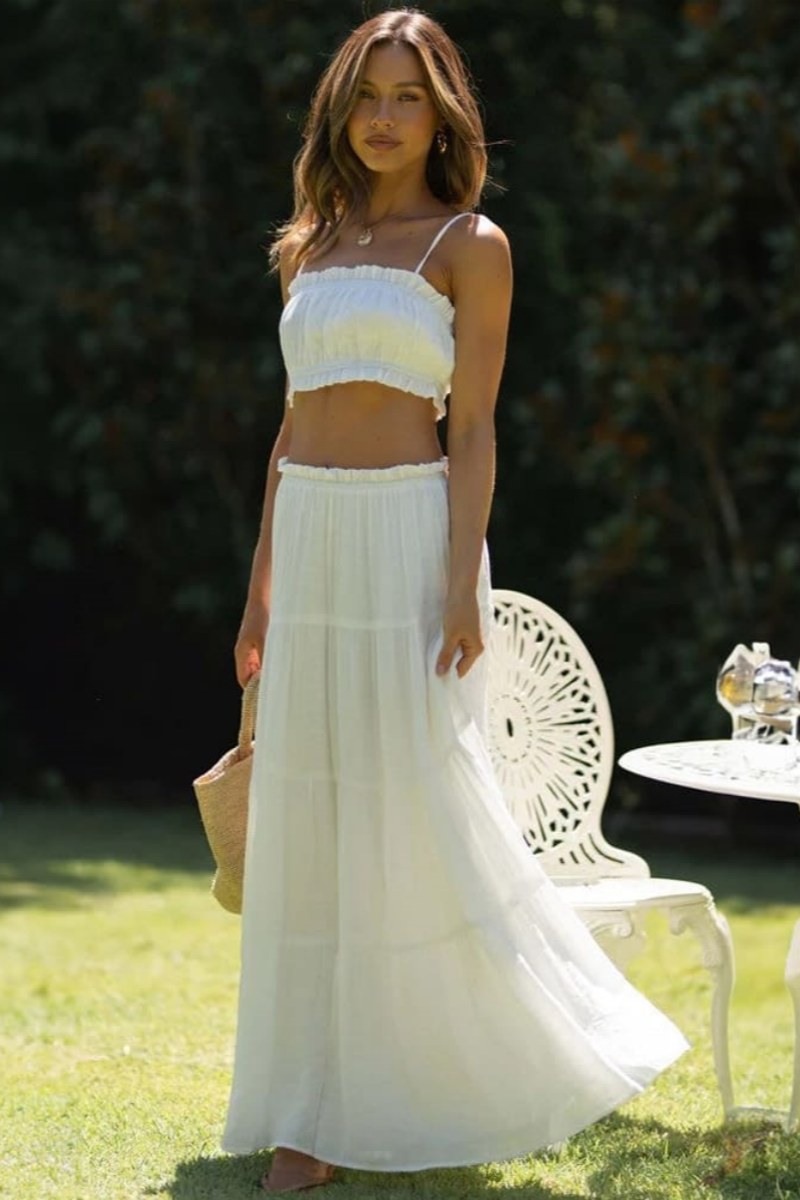 Sommer Sæt - Crop Top & Maxi Nederdel