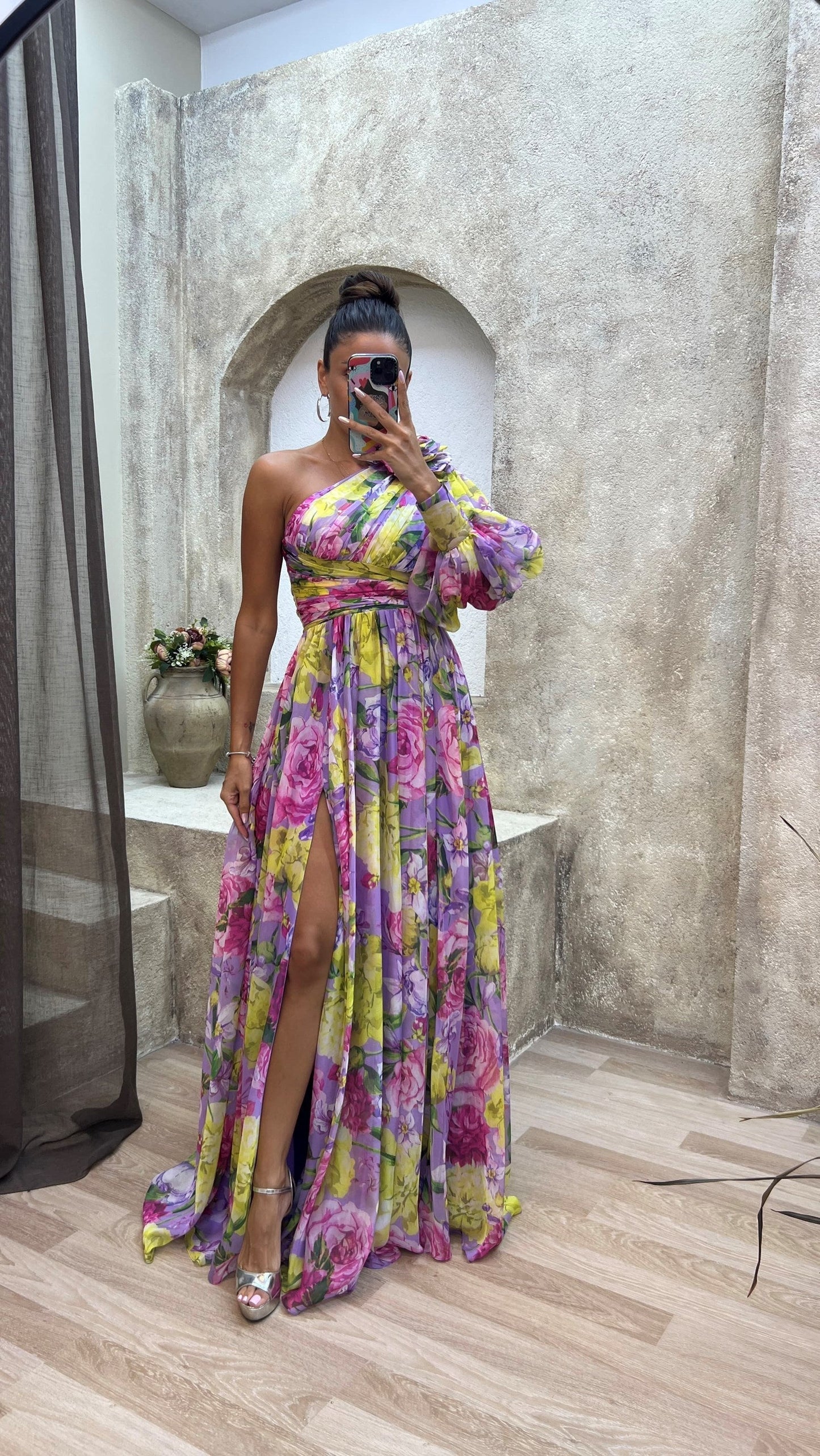 Whitney | Elegant Flowy Shoulder Dress for Summer Events - Image 6