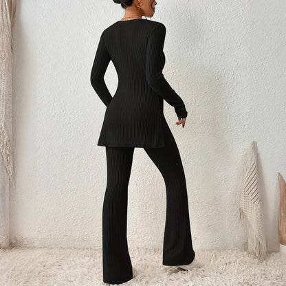 Ribbet Activewear Sæt - Moderne Komfort