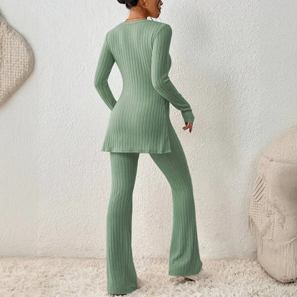 Ribbet Activewear Sæt - Moderne Komfort