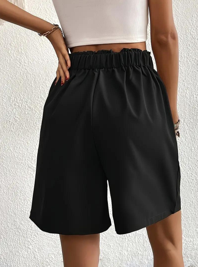 Kvinders Shorts – Højtaljede Plisserede med Funktionelle Lommer, Elegant Stil-82558-651c12f8-43eb-4831-bb49-07d5fefaea76