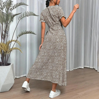 Boheme Wrap Kjole med Blomsterprint