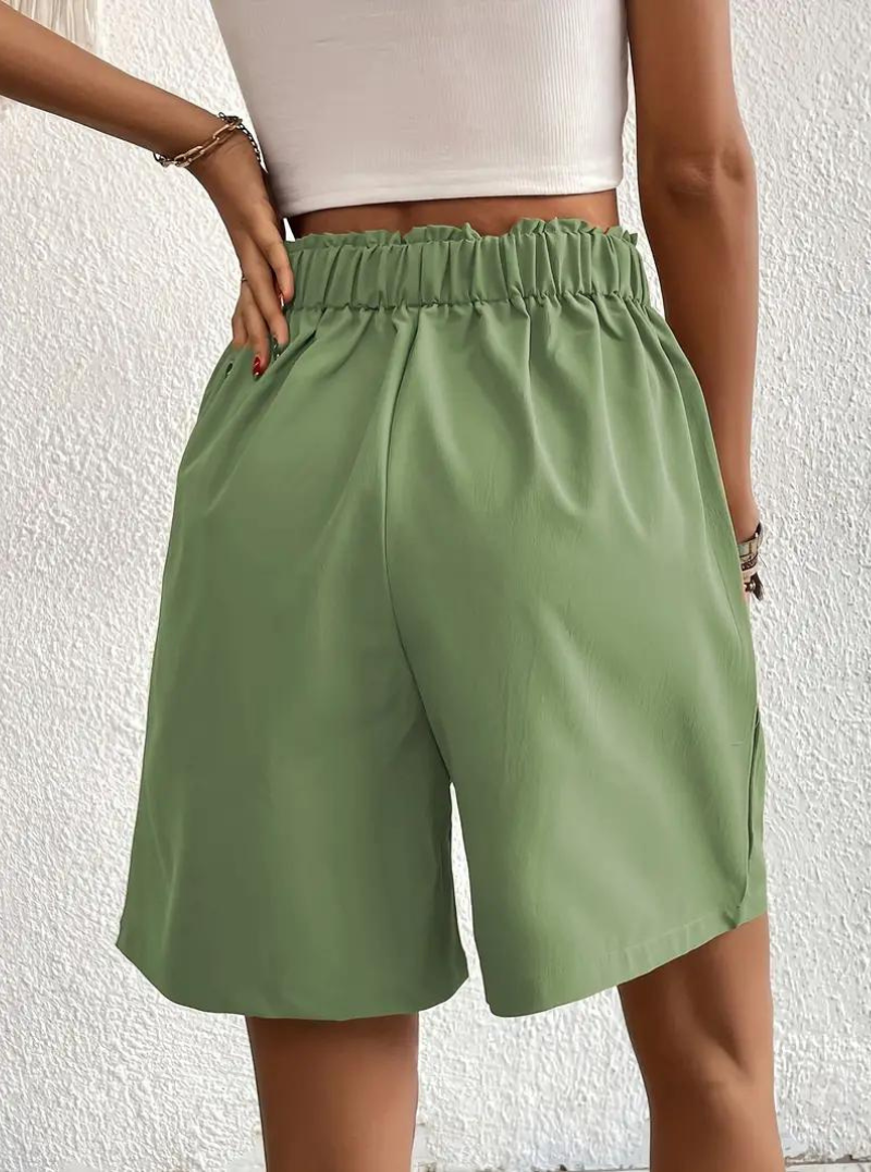 Kvinders Shorts – Højtaljede Plisserede med Funktionelle Lommer, Elegant Stil-82558-66b8cf05-3a02-4021-b24e-d5bf97968fef