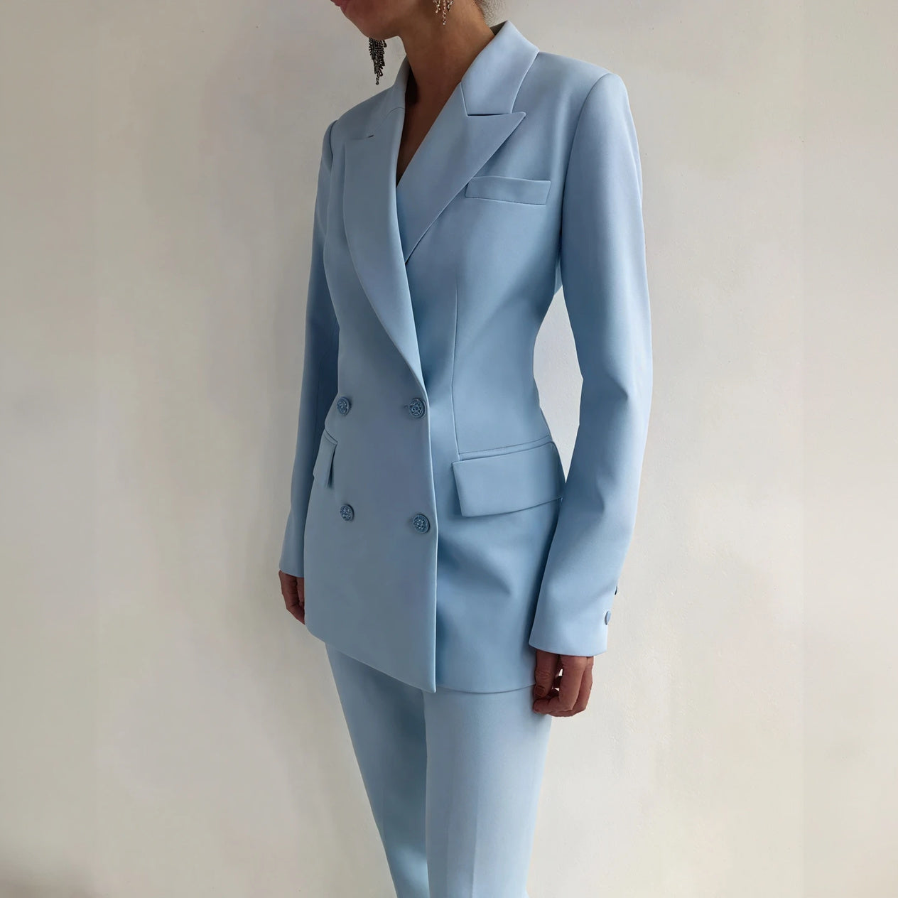 Moderne Jakkesæt med Dobbeltradet Blazer