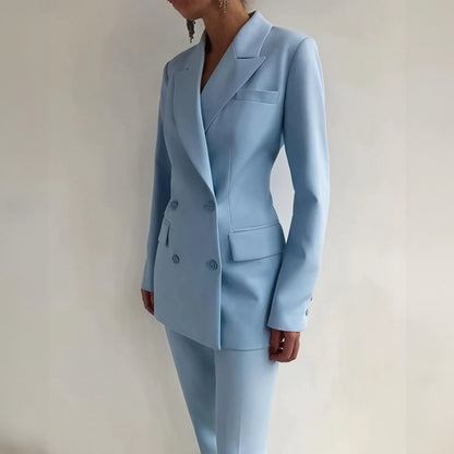 Moderne Jakkesæt med Dobbeltradet Blazer