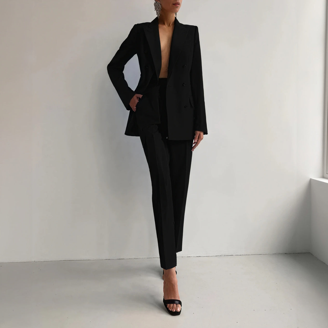 Moderne Jakkesæt med Dobbeltradet Blazer