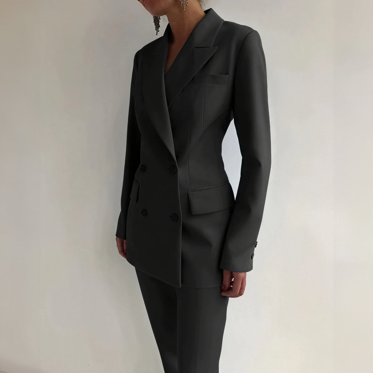 Moderne Jakkesæt med Dobbeltradet Blazer