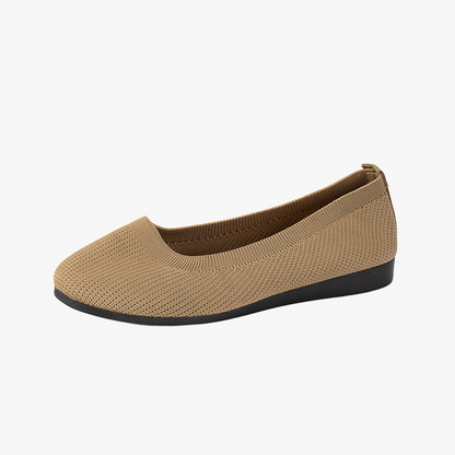 Slip-On Ballerinaer med Strik og Komfort