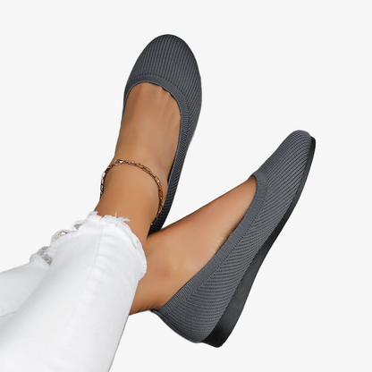 Slip-On Ballerinaer med Strik og Komfort