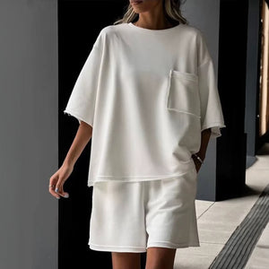 Oversized Casual T-Shirt med Shorts