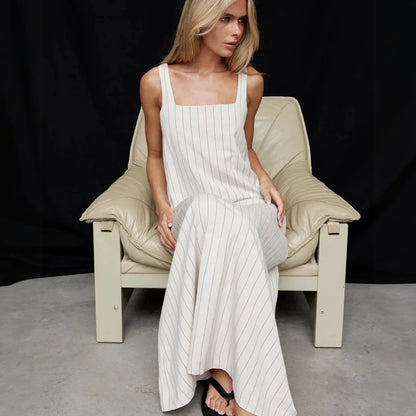 Afslappet Maxi Kjole - Firkantet Hals