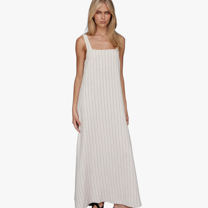 Afslappet Maxi Kjole - Firkantet Hals