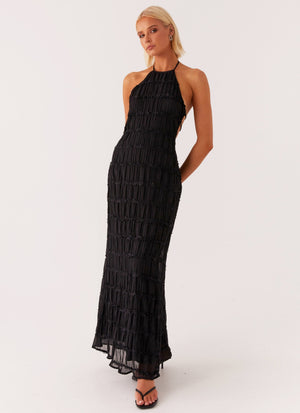 Kvinde Maxi Kjole – Halterneck, Tekstureret Stof-83499-72197a35-2a49-46ff-8cba-3b34d6c0f2f9