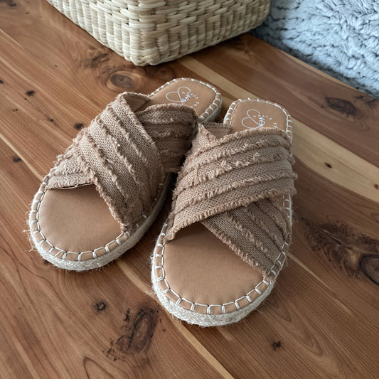 Kvinder Sandaler – Krydsrem, Rebål, Tekstiloverdel, Casual Stil-72720-6eb3c038-069a-4929-b614-4f8050cada51