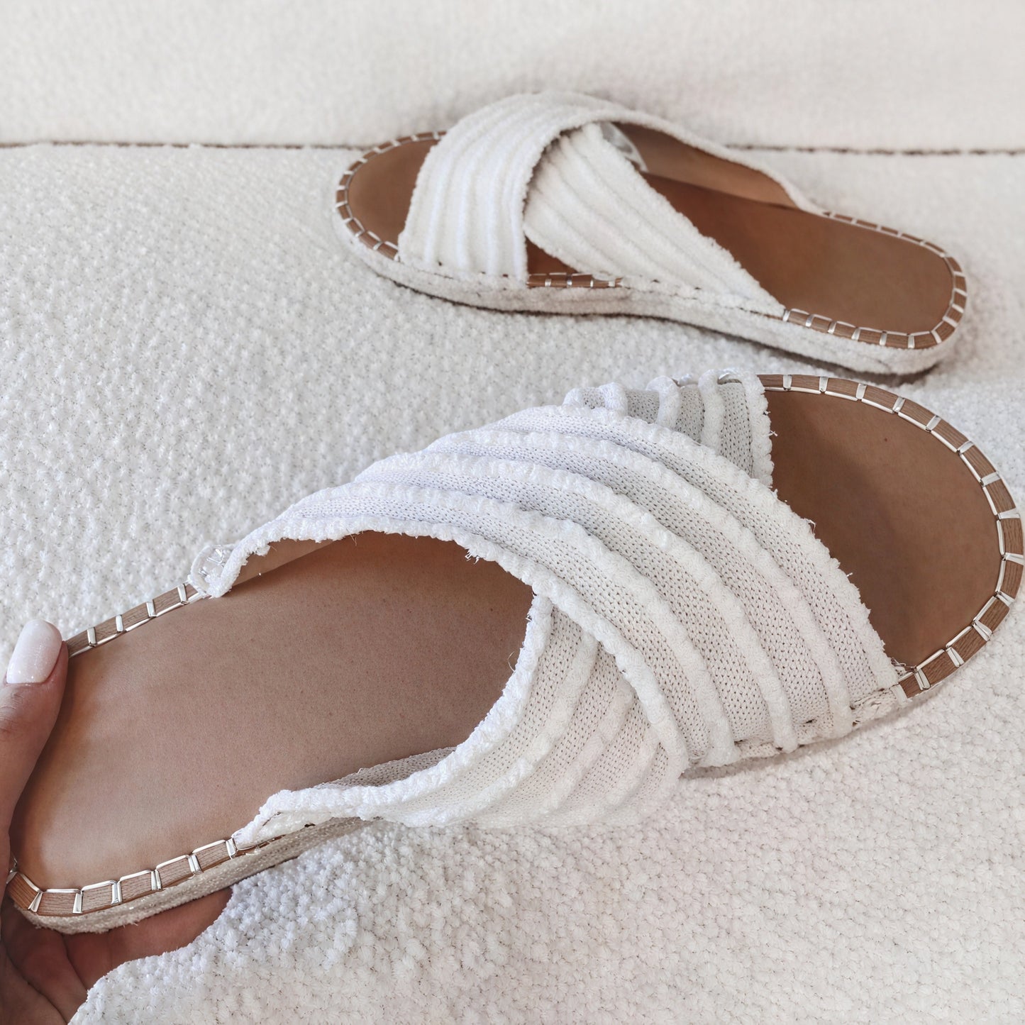 Kvinder Sandaler – Krydsrem, Rebål, Tekstiloverdel, Casual Stil-72720-e92594a8-3eba-4067-afcf-376bfb4f395b