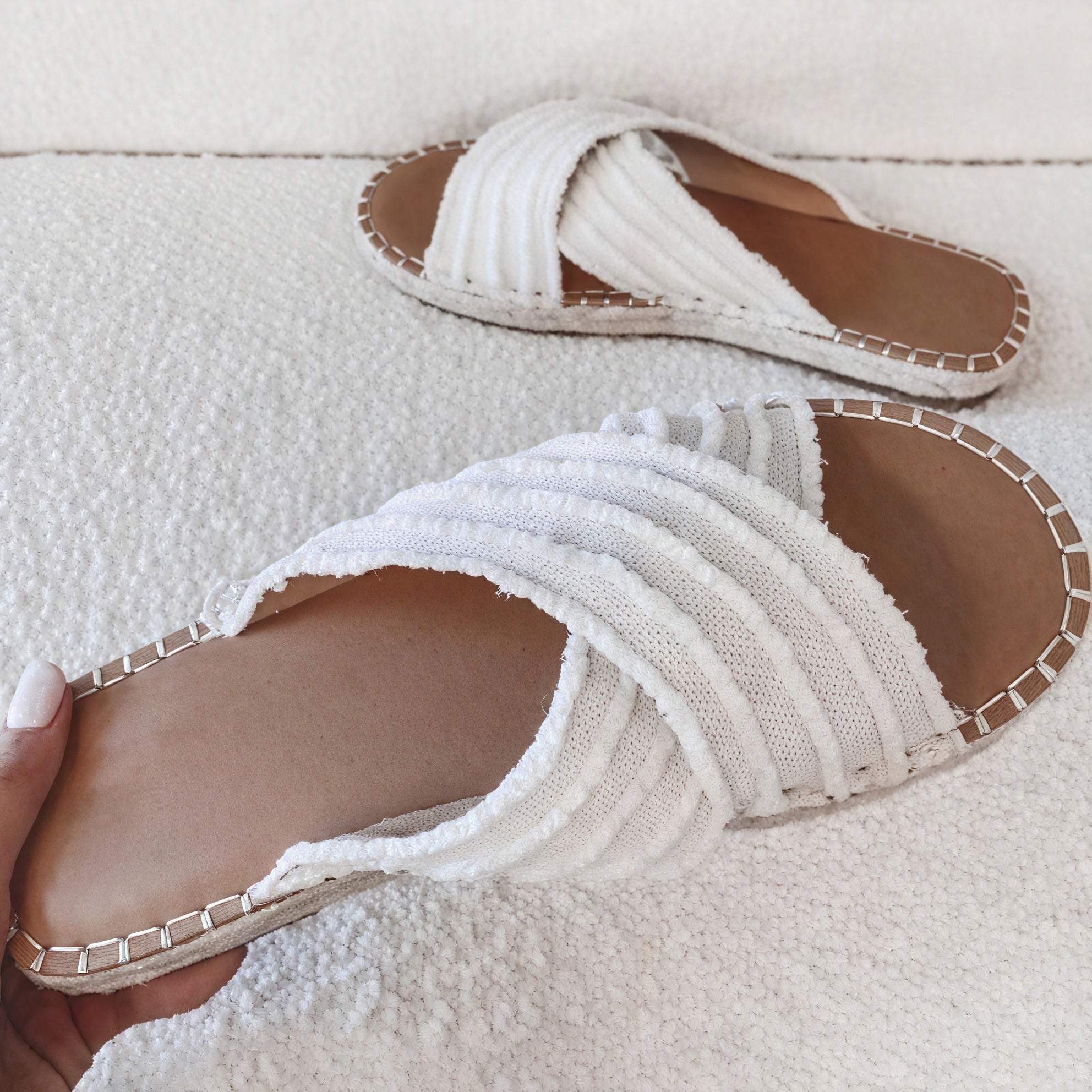 Kvinder Sandaler – Krydsrem, Rebål, Tekstiloverdel, Casual Stil-72720-e92594a8-3eba-4067-afcf-376bfb4f395b