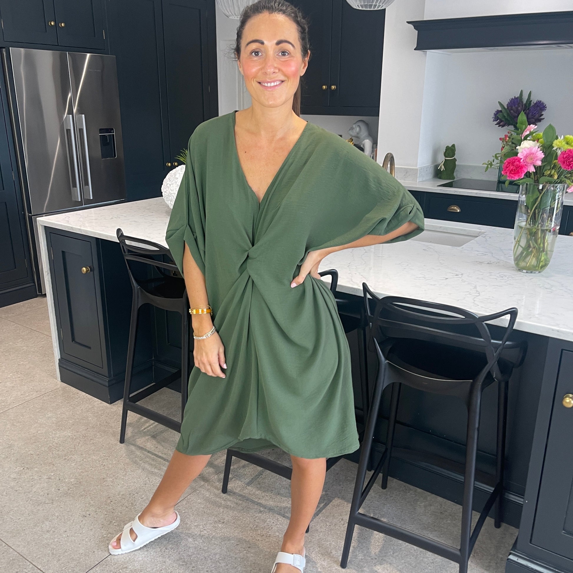 Tiffany Maxi Knot Dress - Blush Boutique Essex