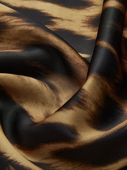 Leopard Maxi Nederdel - Højtaljet og Let