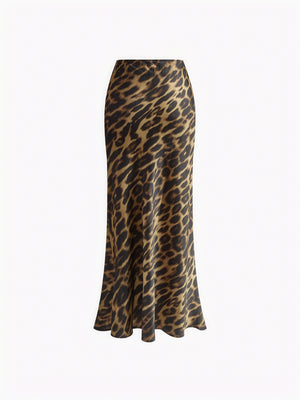 Maxi Skørt med Leopardprint