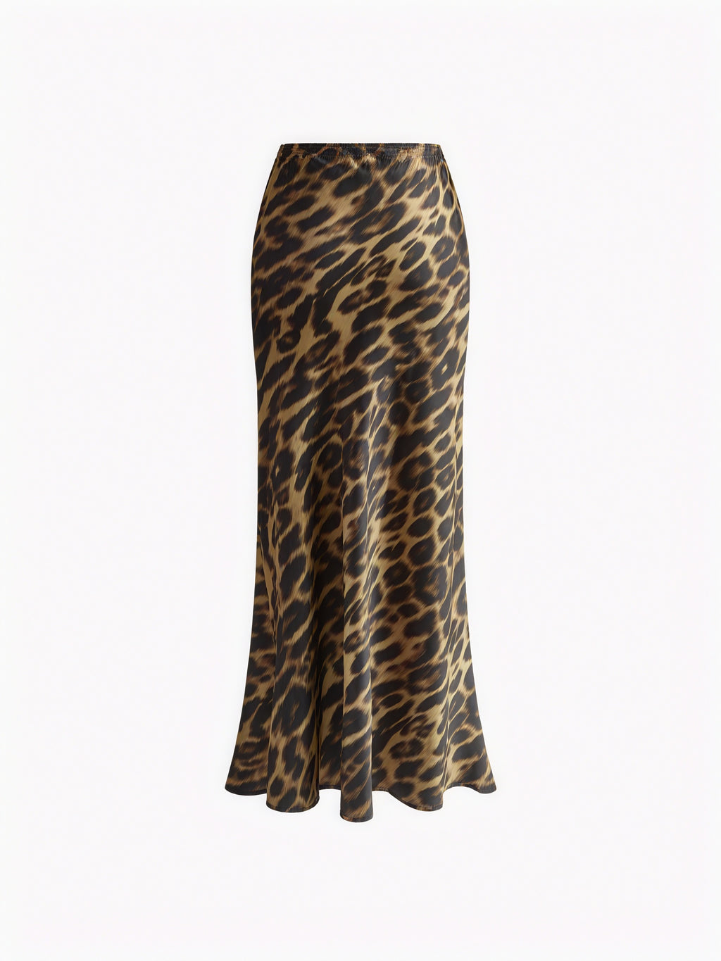 Leopard Maxi Nederdel - Højtaljet og Let