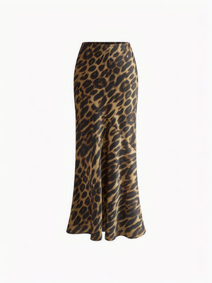 Maxi Skørt med Leopardprint