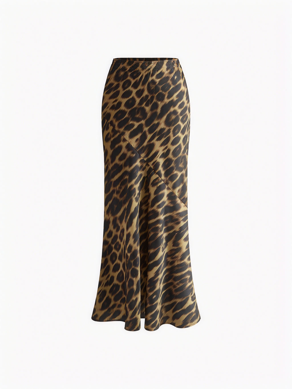 Leopard Maxi Nederdel - Højtaljet og Let