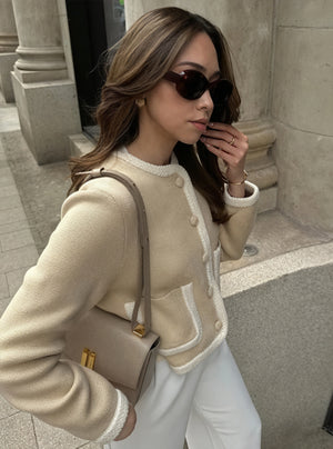 Klassisk Strik Cardigan med Knapper