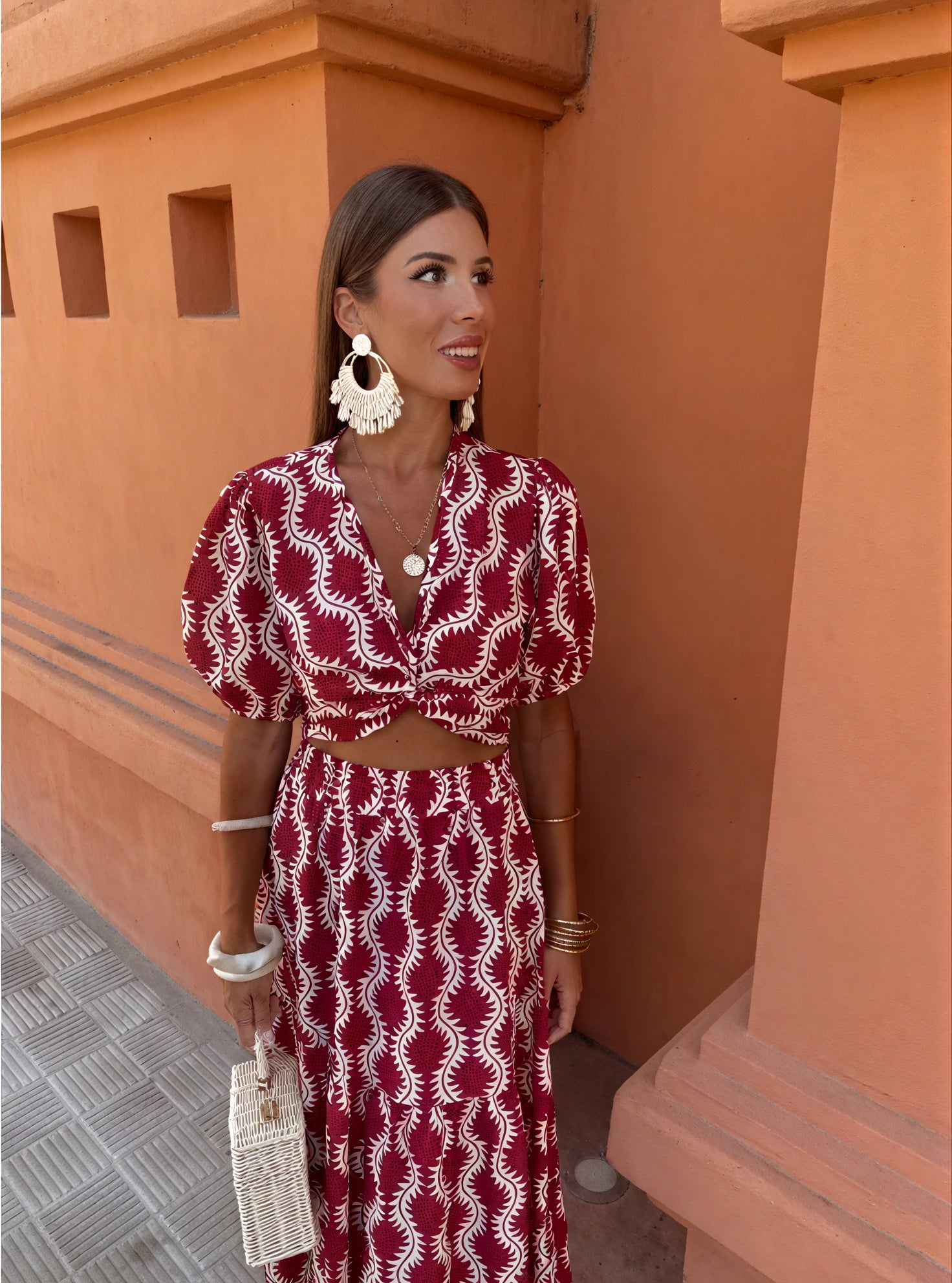 Boheme Cropped Top & Maxi Skirt Sæt