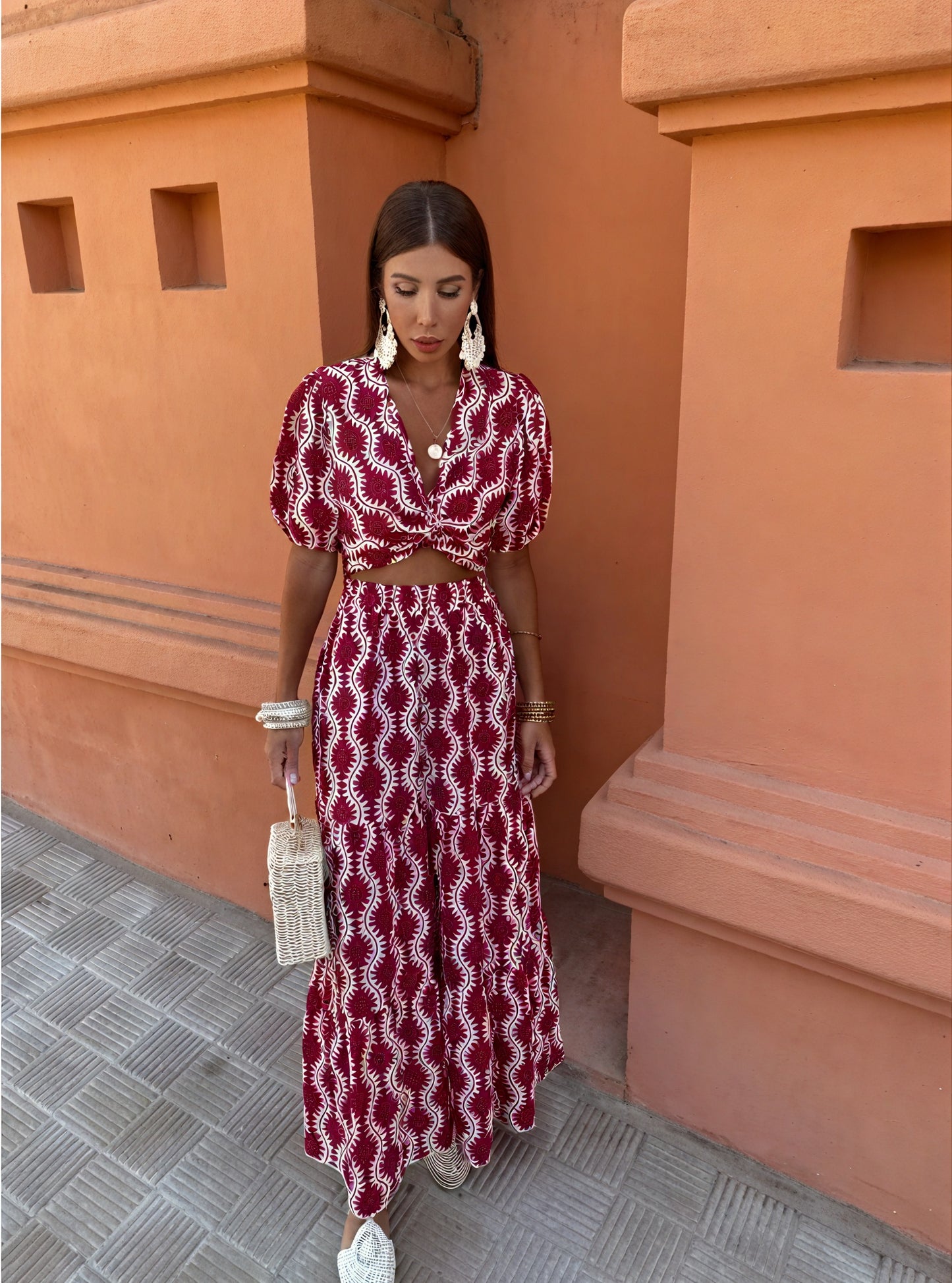 Boheme Cropped Top & Maxi Skirt Sæt