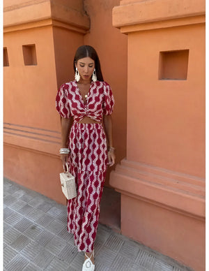 Boheme Cropped Top & Maxi Skirt Sæt