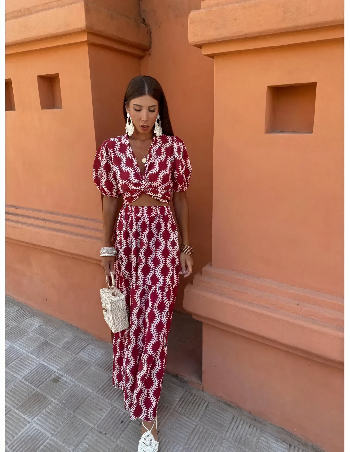 Boheme Cropped Top & Maxi Skirt Sæt