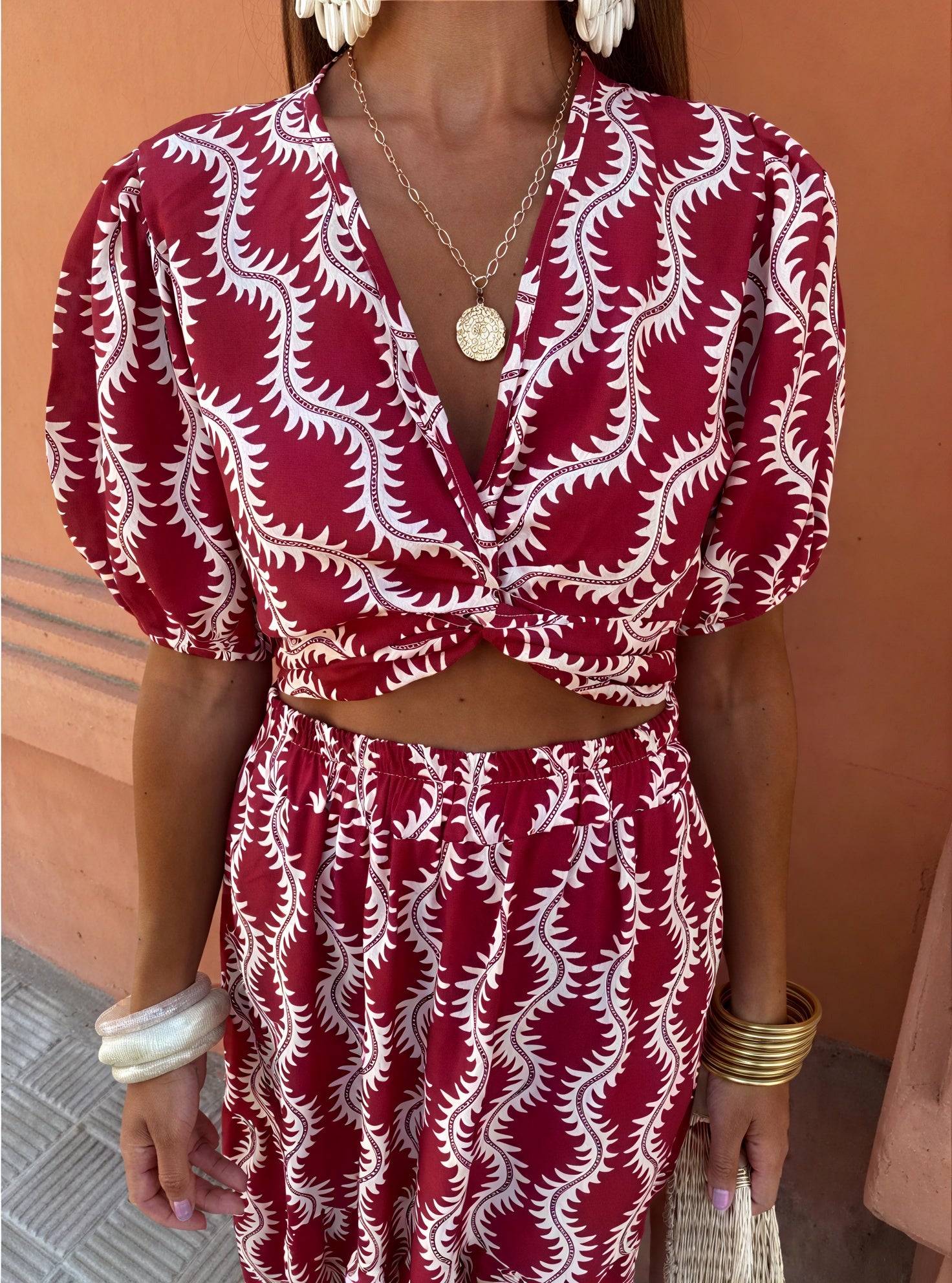Boheme Cropped Top & Maxi Skirt Sæt