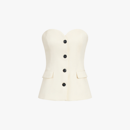 Stropløs Buksedragt med Brede Ben