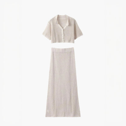 Boheme Sommerdragt - Cropped Top & Højtaljet Nederdel