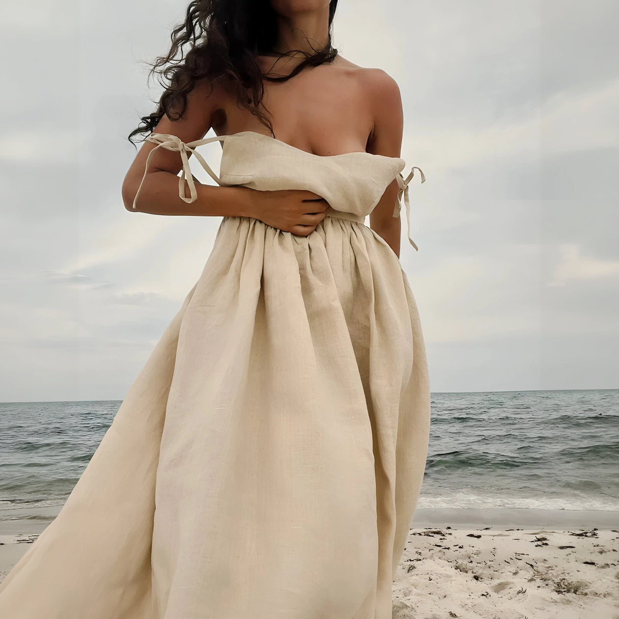 A-Linje Sommerkjole med Stropper