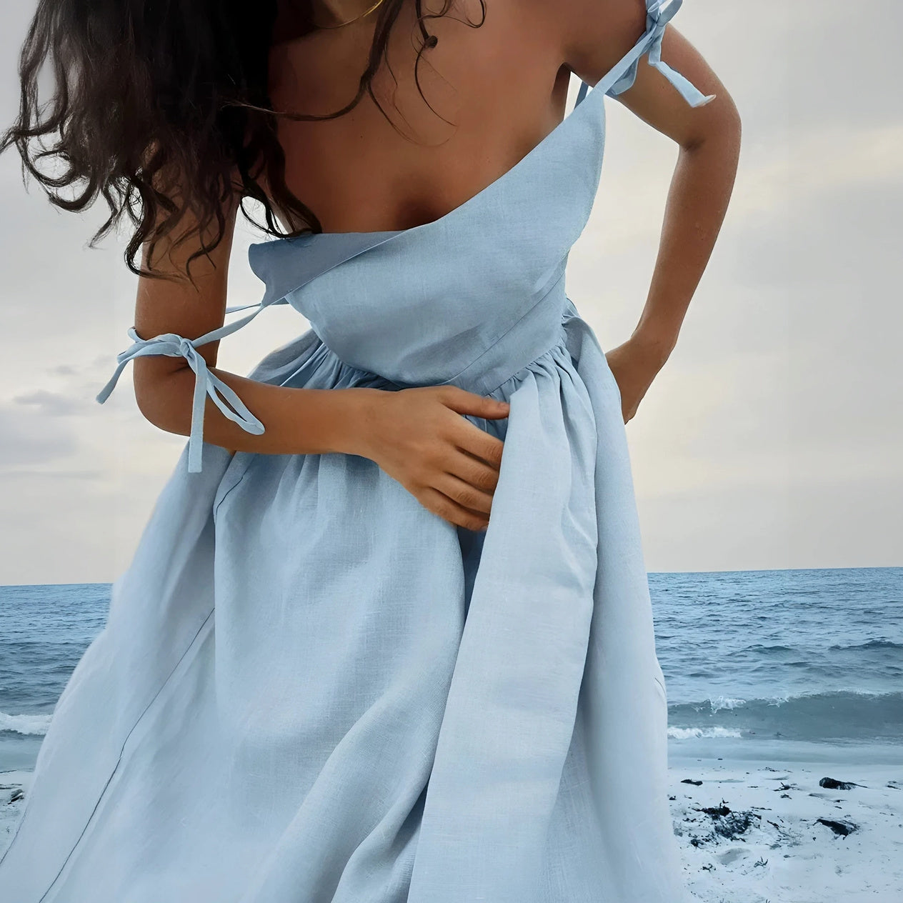 A-Linje Sommerkjole med Stropper