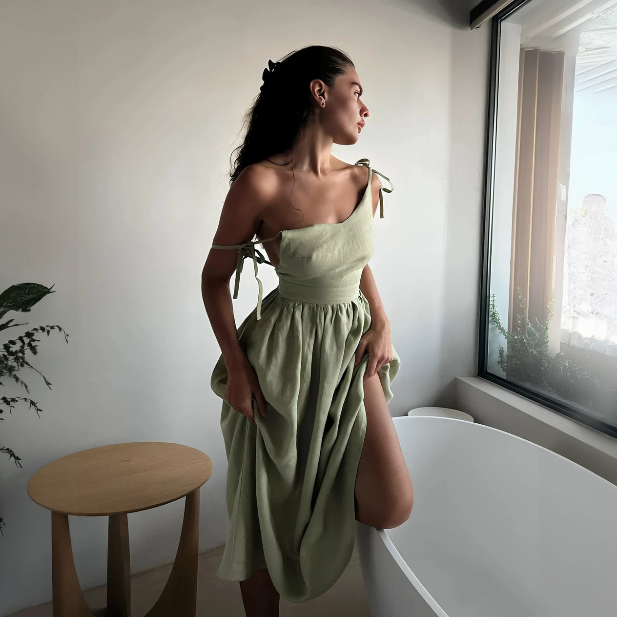 A-Linje Sommerkjole med Stropper