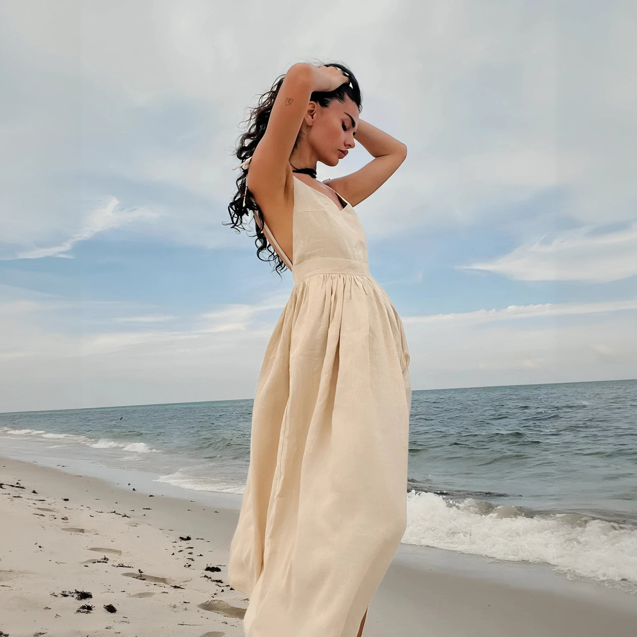 A-Linje Sommerkjole med Stropper