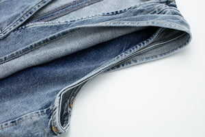 Skræddersyet Denim Vest - V-udskæring