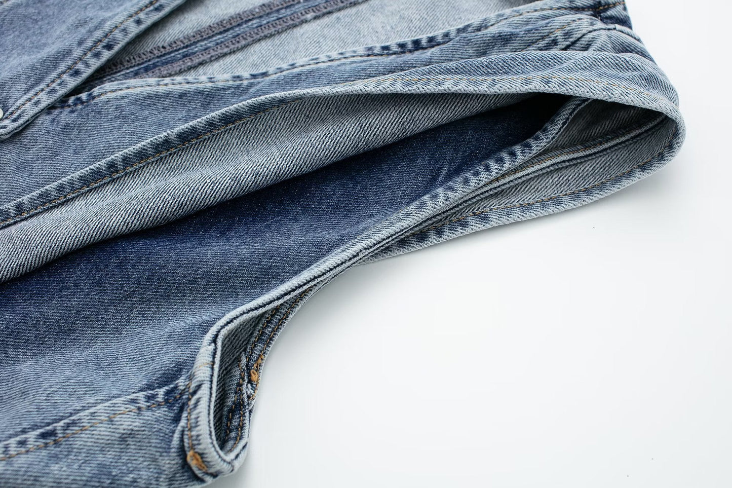 Skræddersyet Denim Vest - V-udskæring