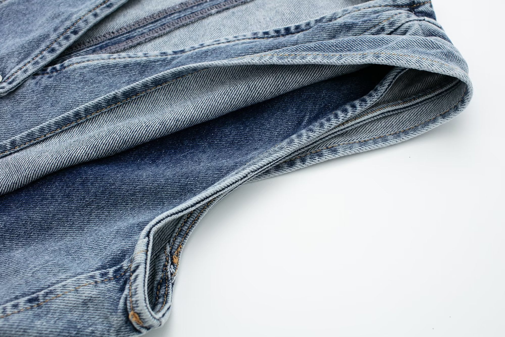 Skræddersyet Denim Vest - V-udskæring