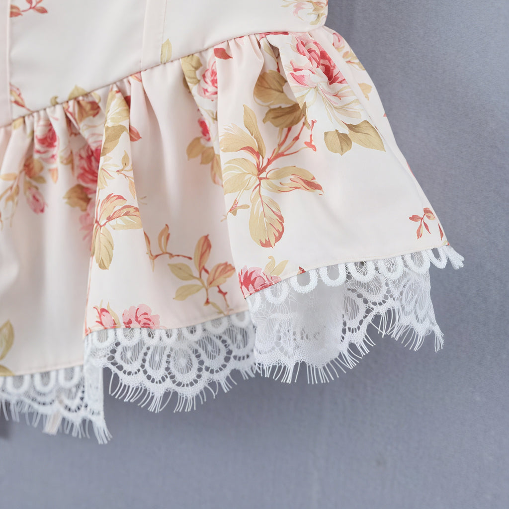 Blomstret Top - Pufærmer & Blonde