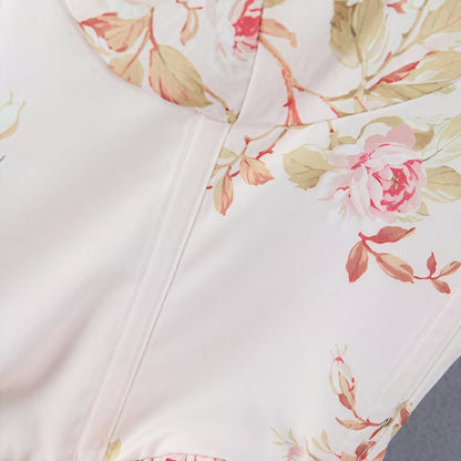 Blomstret Top - Pufærmer & Blonde