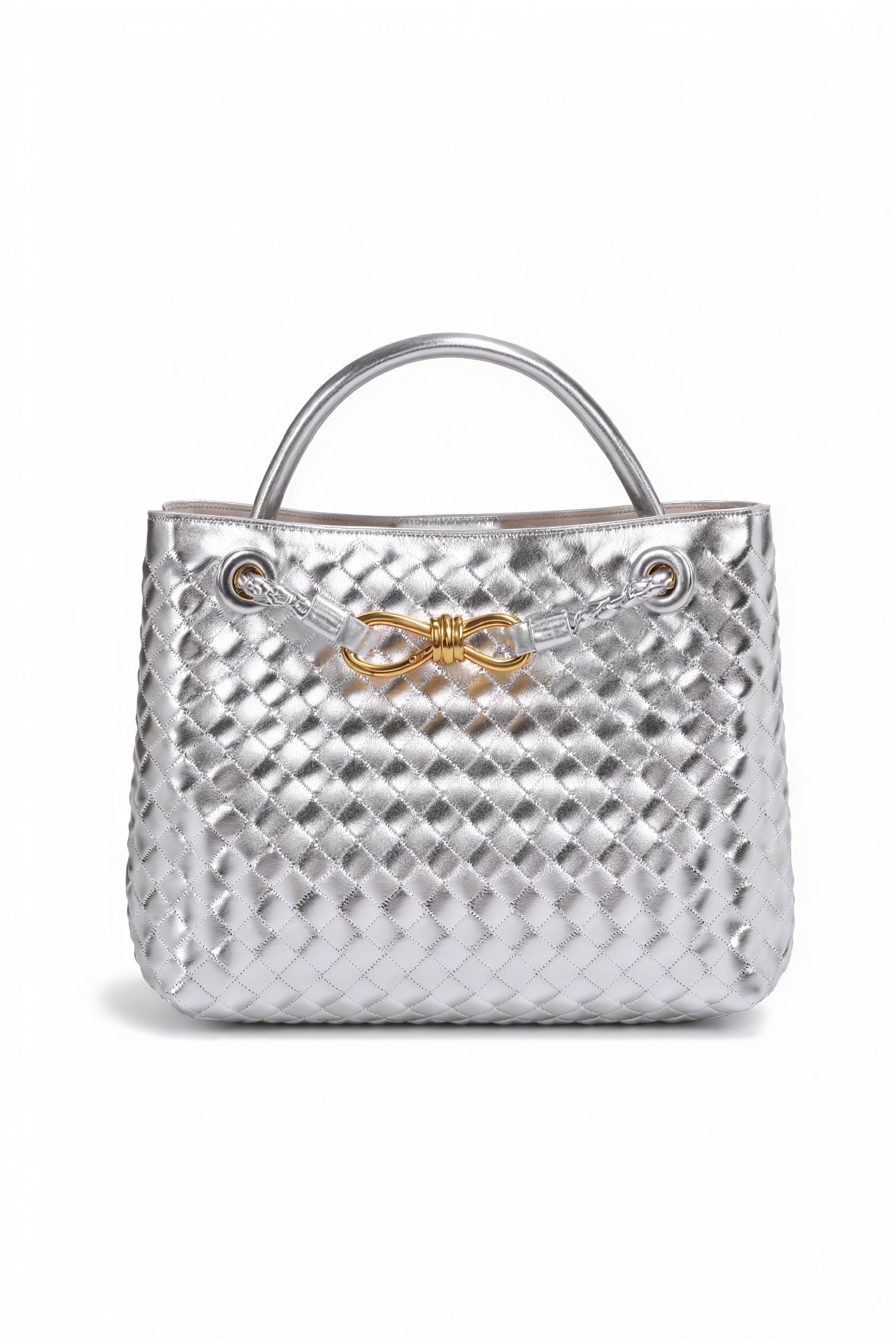 Vævet Håndtaske med Flettede Detaljer