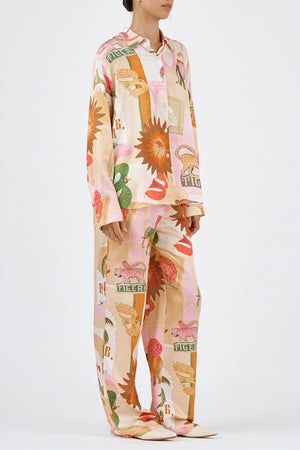 Luksuriøst pyjamas sæt med print