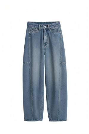 Wide-Leg Jeans med Høj Talje