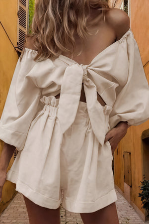 Elegant Top med Bindebånd